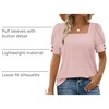 image:imageWIHOLL Womens Tops Summer Short Sleeve Shirts Square Neck Spring Outfits 2026 Fashion Clothing BlousesPink Stripes