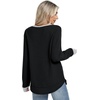 image:imageWIHOLL Womens Waffle Knit Tunic Tops Fall Long Sleeve Shirts Curved HemZablackgrey