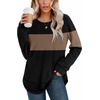image:imageWIHOLL Womens Waffle Knit Tunic Tops Fall Long Sleeve Shirts Curved HemZbblackbrown