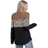 image:imageWIHOLL Womens Waffle Knit Tunic Tops Fall Long Sleeve Shirts Curved HemZcbrownleopardblack