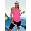 image:imageWIHOLL Womens Workout Tank Tops Sleeveless Athletic Racerback for Gym Yoga Running  Summer Fitness Tops Scoop Neck SXXLHot Pink