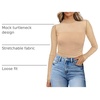 image:imageWomens Sexy Mesh Long Sleeve Shirts Fashion Clothing Turtle Necks Sheer Ruched Going Out Tops Fall Outfits Slim Fit BlousesCapricot