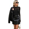 image:imageWomens Sexy Mesh Long Sleeve Shirts Fashion Clothing Turtle Necks Sheer Ruched Going Out Tops Fall Outfits Slim Fit BlousesPblack