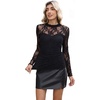 image:imageWomens Sexy Mesh Long Sleeve Shirts Fashion Clothing Turtle Necks Sheer Ruched Going Out Tops Fall Outfits Slim Fit BlousesPblack2