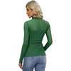image:imageWomens Sexy Mesh Long Sleeve Shirts Fashion Clothing Turtle Necks Sheer Ruched Going Out Tops Fall Outfits Slim Fit BlousesPgreen