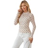 image:imageWomens Sexy Mesh Long Sleeve Shirts Fashion Clothing Turtle Necks Sheer Ruched Going Out Tops Fall Outfits Slim Fit BlousesPpink