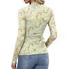 image:imageWomens Sexy Mesh Long Sleeve Shirts Fashion Clothing Turtle Necks Sheer Ruched Going Out Tops Fall Outfits Slim Fit BlousesPrinting8