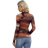 image:imageWomens Sexy Mesh Long Sleeve Shirts Fashion Clothing Turtle Necks Sheer Ruched Going Out Tops Fall Outfits Slim Fit BlousesTiedye1