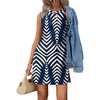 Blue Apricot Stripe