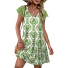image:imageWIHOLL Dresses for Women Summer Casual Wedding Guest Dress Lace Short Sleeve Cute Sundresses Fashion Beach Vacation Clothes1floral Green