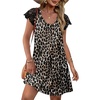 image:imageWIHOLL Dresses for Women Summer Casual Wedding Guest Dress Lace Short Sleeve Cute Sundresses Fashion Beach Vacation Clothes2leopard Print