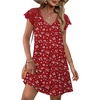 image:imageWIHOLL Dresses for Women Summer Casual Wedding Guest Dress Lace Short Sleeve Cute Sundresses Fashion Beach Vacation Clothes2white Dot
