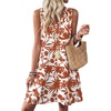 image:imageWIHOLL Summer Dresses for Women Beach Vacation Clothes Sundress Dress Hawaiian Boho Dresses Fashion Travel Cruise OutfitsRed Flowers
