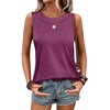 image:imageWIHOLL Tank Tops for Women Summer Outfits 2026 Crewneck Spring Casual Sleeveless Shirts Blouses ClothingPurple