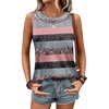 image:imageWIHOLL Tank Tops for Women Summer Outfits 2026 Crewneck Spring Casual Sleeveless Shirts Blouses ClothingStripes Pink
