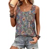 image:imageWIHOLL Tank Tops for Women Summer Tops Trendy Dressy Casual Spring Vacation Outfits Crewneck Button Down Sleeveless ShirtsPattern Boho