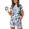 08-floral Blue Ethnic