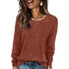 image:imageWIHOLL Womens Long Sleeve Shirts Lightweight Tunic Fall Top Sweaters 202603caramel