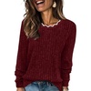 image:imageWIHOLL Womens Long Sleeve Shirts Lightweight Tunic Fall Top Sweaters 202603red