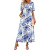 Floral Blue Leaves