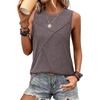 image:imageWIHOLL Womens Sleeveless Summer Crewneck Loose Fit Tank TopsGrey Purple