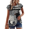 image:imageWIHOLL Womens Summer Tops Trendy 2026 Lace Crochet Cap Short Sleeve Shirts Crew Neck T Shirts Casual Loose BlousesThe Floral Pattern