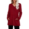 image:imageWIHOLL Womens Tops Fall Fahion 2025 Long Sleeve Shirts Casual Lightweight Tunic Sweaters Fashion Winter Clothing1burgundy