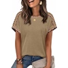 image:imageWIHOLL Womens Tops Short Sleeve Shirts Summer Outfits 2026 Spring Dressy Casual Clothes ClothingBeige