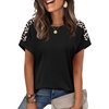 image:imageWIHOLL Womens Tops Short Sleeve Shirts Summer Outfits 2026 Spring Dressy Casual Clothes ClothingBlack