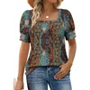 image:imageWIHOLL Womens Tops Summer Short Sleeve Shirts Square Neck Spring Outfits 2026 Fashion Clothing BlousesBoho