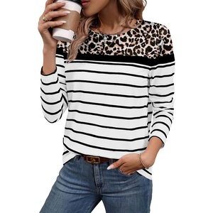 image:imageWIHOLL Long Sleeve Shirts for Women Stripe Tops Fall Fashion Outfits 2026Leopard