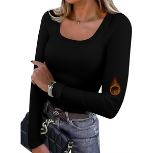 image:imageWIHOLL Long Sleeve Thermal Shirts for Women Fall TopsAblack