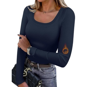 image:imageWIHOLL Long Sleeve Thermal Shirts for Women Fall TopsNavy Blue