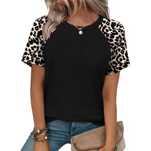 image:imageWIHOLL Summer Tops for Women 2026 Trendy Short Sleeve Shirts Crew Neck Tops Curved Hem Fashion ClothingPrint4