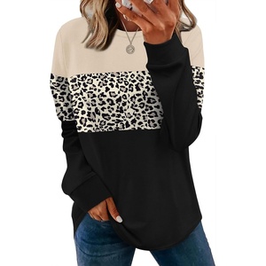 image:imageWIHOLL Sweatshirt for Women Long Sleeve Shirts Fall Outfits Fashion TopsUnique Beige Leopard
