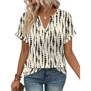 image:imageWIHOLL Womens Blouses Spring Tops Short Sleeve Shirts Dressy Casual Summer Vacation Fashion Clothing 2026Black Spot