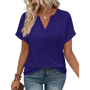 image:imageWIHOLL Womens Blouses Spring Tops Short Sleeve Shirts Dressy Casual Summer Vacation Fashion Clothing 2026Dark Blue
