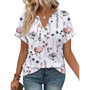 image:imageWIHOLL Womens Blouses Spring Tops Short Sleeve Shirts Dressy Casual Summer Vacation Fashion Clothing 2026Flower