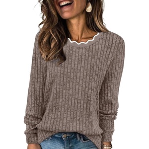 image:imageWIHOLL Womens Long Sleeve Shirts Lightweight Tunic Fall Top Sweaters 202601khaki
