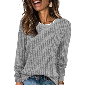 image:imageWIHOLL Womens Long Sleeve Shirts Lightweight Tunic Fall Top Sweaters 202604grey