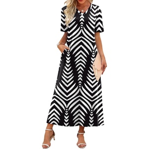 image:imageWIHOLL Womens Maxi Dresses V Neck Vacation Beach Sundresses Floral Travel Summer DressFloral Boho 4