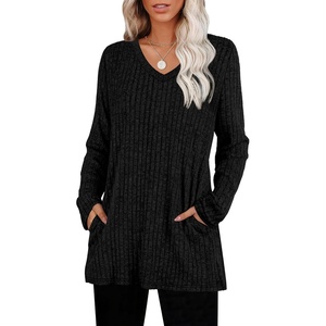 image:imageWIHOLL Womens Tops Fall Fahion 2025 Long Sleeve Shirts Casual Lightweight Tunic Sweaters Fashion Winter Clothing0black