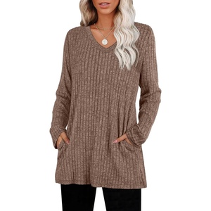image:imageWIHOLL Womens Tops Fall Fahion 2025 Long Sleeve Shirts Casual Lightweight Tunic Sweaters Fashion Winter Clothing1coffee