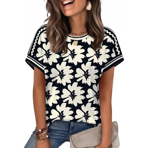image:imageWIHOLL Womens Tops Short Sleeve Shirts Summer Outfits 2026 Spring Dressy Casual Clothes ClothingFloral