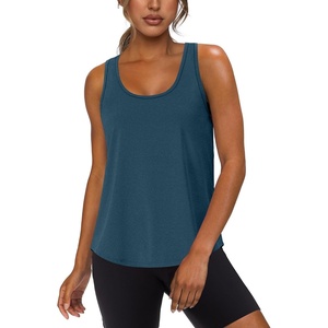 image:imageWIHOLL Womens Workout Tank Tops Sleeveless Athletic Racerback for Gym Yoga Running  Summer Fitness Tops Scoop Neck SXXLNavy Blue
