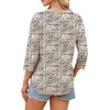 image:imageWIHOLL 34 Length Sleeve Womens Tops Dressy Casual Blouses V Neck Shirts Summer Clothes Early Fall Fashion OutfitsBlack Dots