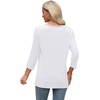 image:imageWIHOLL 34 Length Sleeve Womens Tops Lace V Neck Tunic Tops Loose Fit Dressy Casual Shirts BlousesWhite