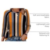 image:imageWIHOLL 34 Length Sleeve Womens Tops Summer Basic Business Casual Blouses 2025 FashionBpatternedkhaki Stripe