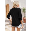 image:imageWIHOLL 34 Length Sleeve Womens Tops Summer Shirts Spring Vacation Outfits Dressy Casual Trendy Fall S3XL01black