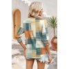 image:imageWIHOLL 34 Length Sleeve Womens Tops Summer Shirts Spring Vacation Outfits Dressy Casual Trendy Fall S3XL01orange and Blue Plaid